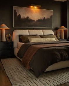 Kinnan Bed curated on LTK Bedroom Ideas Classy, Layered Bedroom, Layered Bedding, Primary Bed, Moody Bedroom Ideas, Moody Vintage, Feminine Bedroom, Moody Bedroom, Classy Bedroom