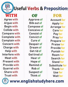 useful words and prepositions for english students to use in their writing workbook