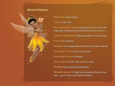 an image of a fairy with her name in the poem, about tiddessa