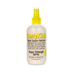 CurlyKids Super Detangling Spray 6oz Detangling Spray, Curly Kids, Textured Curly Hair, Detangler Spray, Hair Textures, Flower Soap, Frizzy Hair, Mustard Bottle, Mineral Oil