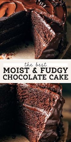 Best Fudgy Chocolate Cake, Chocolate Cake Uk Recipe, Very Moist Chocolate Cake Recipes, Chocolate Cake With Chocolate Fudge Frosting, Cholocate Cake Recipe, Moist Soft Chocolate Cake Recipe, Natashas Kitchen Chocolate Cake, Brownie Chocolate Cake Recipe, Fudgy Cake Recipe