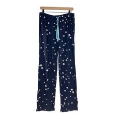 Cozy Zoe Star Print Drawstring Sleep Pants Pajama Blue Navy Nordstrom 55 Cotton/45 Rayon Pal5100 Blue Sleepwear Long Pants For Loungewear, Blue Long Pants Sleepwear For Loungewear, Blue Sleep Bottoms, Casual Star Print Sleepwear For Loungewear, Blue Sleepwear With Elastic Waistband For Lounging, Blue Sleepwear With Elastic Waistband And Wide Leg, Blue Wide Leg Sleepwear For Pajama Party, Blue Wide Leg Sleep Bottoms, Blue Wide-leg Sleep Bottoms