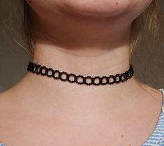 Handmade, adjustable choker made of - 2 mm black shiny spinel, retro vintage lace pattern - a 14K gf or 925 silver, 5 cm long extension chain Materials: Gemstone Spinel, 14k gf or 925 silver link chain Dimensions: Spinel 32 cm Extension: up to 5 cm HAND♥MADE Spinel Necklace, Long Extensions, Silver Link Chain, Handmade Macrame, Macrame Necklace, Lace Pattern, Vintage Lace, Link Chain, Necklace Etsy