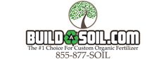 the logo for build a soil company, which sells organic fertilizer and other products