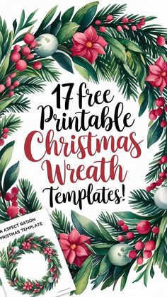 Want an easy way to add holiday cheer to your crafts? These 17 Free Printable Christmas Wreath Templates are designed for all your seasonal needs—from card-making to watercolor and more! Each Christmas template is printable and ready to inspire your creativity. Grab these free templates and save for festive fun! Free Watercolor Printable Templates, Christmas Wreath Template, Christmas Clip Art Free, Wreath Templates, Free Watercolor Printable, Free Holiday Printables, Wreath Template, Wreath Printable, Christmas Template