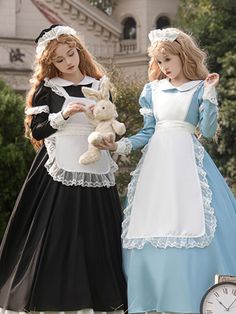 Black / Blue Maid KC Victorian Maid Uniform, Wicked Christmas, Victorian Maid, Maid Uniform, Twelfth Night, Maid Outfit, Maid Dress, Christmas Carol, Skirt Outfits