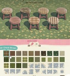 an advertisement with different types of chairs and stools