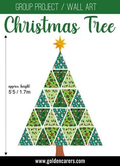 Christmas Tree Group Colouring Christmas Tree Wall Art, Gifts Drawing, Christmas Tree Wall, Group Crafts, Gift Drawing, Group Project, Crafts For Seniors, Fun Group, Beautiful Christmas Trees