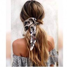 Girl With Bandana, Braided Ribbon, Boho Scarf, Half Updo, Good Hair Day, Hair Envy, Crochet Hair Styles, Messy Hairstyles