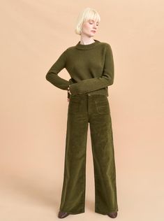 Isadora High-Rise Wide-Leg Corduroy Pant | La Ligne NYC Marin Sweater, Corduroy Wide Leg Pants, Corduroy Pant, Natasha Lyonne, Chelsea Girls, Leveling Up, Lady M, Denim Outerwear, Classic Pants