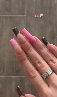 Nails Aesthetic, Girly Acrylic Nails, Simple Acrylic Nails, Classy Acrylic Nails, Long Acrylic Nails Coffin, Pink Acrylic Nails