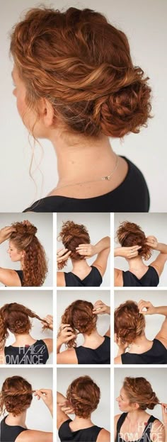 Peinados que sí lucirán en tu rizada melena Hair Romance Curly, Gorgeous Updos, Hair Romance, Second Day Hairstyles, Curly Hair Tutorial, Twist Bun, Hair Bun Tutorial, Bangs Curly