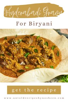 Savor the exquisite taste of a Hyderabadi gravy for biryani, a curry that combines tender eggplants with a luscious, tangy sauce. The key to this dish lies in the roasted peanut, sesame, and coconut paste that forms the base, delivering a rich and nutty flavor profile. With the added tanginess of tamarind and a hint of spice, this recipe is a true reflection of the culinary diversity of Hyderabad. Perfect for a cozy meal with rice or naan! Bagara Baingan, Meal With Rice, Hyderabadi Cuisine, Dry Coconut, Biryani Recipe, Cozy Meals, Curry Paste