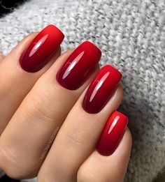 Ombré Red Nails, Ombre Red Nails, Red Ombré Nails, Red Wedding Nails, White Ombre Nails, Cc Nails, Red Ombre Nails, Nail Red, Red Gel Nails