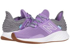 New Balance Fresh Foam Roav Tee Shirt - Women's Running Shoes : Neo Violet/Light Aluminum : The New Balance Fresh Foams Roav Tee Shirt running shoes are like your favorite T-shirt - it's perfect for daily wear and it goes well with everything. Predecessor: N/A. Support Type: Neutral. Cushioning: Lightweight, flexible response. Surface: Road. Differential: 8mm. Lightweight synthetic and breathable mesh upper. Traditional lace-up closure. Lightly padded tongue and collar. Bootie construction for a Body Gym, Narrow Shoes, New Balance Fresh Foam, Women Running, Women's Running Shoes, New Balance Women, Ladies Tee Shirts, Balance Shoes, New Balance Shoes