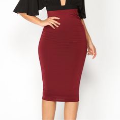 Size S Never Worn, New With Tags Bodycon Midi Pencil Skirt Double Lined 32 Length. Based On A Size Small Self: 96% Polyester 4% Spandex Lining: 100% Polyester ** Top Rated Seller ** Same Day Shipping Or Next Day ** All Reasonable Offers Welcomed ** 10% Discounts Bundles ** New Listings Daily! Red Stretch Pencil Skirt For Party, Chic Red Stretch Pencil Skirt, Fitted Solid Color Midi Bottoms, Stretch Midi-length Bottoms For Date Night, Stretch Midi Length Bottoms For Date Night, Red Non-stretch Mini Skirt, Red Fitted Midi Pencil Skirt, Red Stretch Knee-length Pencil Skirt, Non-stretch Red Mini Skirt