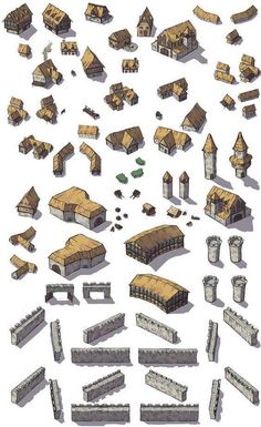 Minecraft Medieval, Isometric Art, Dungeon Maps, Minecraft Blueprints, Architecture Drawing Art, Minecraft Architecture