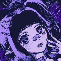 Trippy Pfp Aesthetic, Pfp Drawing Ideas, Grudge Aesthetics Wallpaper, Discord Aesthetic Profile, Cute Goth Pfp, Witchy Pfp, Goth Pfp Aesthetic, Goth Pfps, Cute Discord Pfp