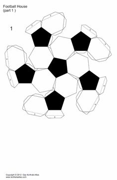 a soccer ball is shown in black and white