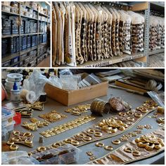 there are many different types of items on the table and in the background is an assortment of pretzels