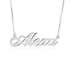 Let your personality shine through and customize your very own personalized classic name necklace for a simple statement that's bound to turn heads. Order Yours Today! Birthstone Band, Sterling Silver Name Necklace, Classic Names, Name Jewelry, Custom Name Necklace, Personalized Necklace, Box Chain, Elegant Jewelry, Name Necklace