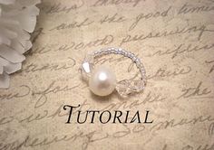 Tutorial PDF Swarovski Pearl and Swarovski Crystal Simple Stretch Ring, Perfect Kids Project, Instant Download by NiteDreamerDesigns Beaded Heart, Diy Jewelry Projects, Ring Tutorial, Stretch Ring, Beading Tutorial, Handcrafted Artisan Jewelry, Bracelet Tutorial, Swarovski Pearls, Beaded Rings