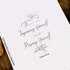 Quote on Focus Calligraphy Quotes, Are You Happy, Improve Yourself, Art