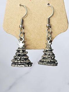 #8 Christmas Tree. Pewter, Hook style earrings Spring Hill, Christmas Earrings, Style Earrings, Jewelry Earrings Dangle, Etsy Earrings, Dangle Drop Earrings, Dangle Earrings, Jewelry Earrings, Christmas Tree