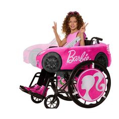 Live out your dream of becoming a real life Barbie this Halloween with this officially licensed Barbie Wheelchair Cover Accessory. Costume sold seperately. Barbie Wheelchair, Taco Halloween Costume, Barbie Van, Light Up Halloween Costumes, Astronaut Halloween Costume, Shark Halloween Costume, Boxing Halloween Costume, Wheelchair Costumes, Real Life Barbie