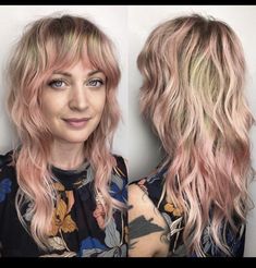 Dip Dye Shag Hair, Shaggy Mullet For Women Medium, Peekaboo Hair Color Shag, Shag With Undercut, Blonde Shag With Bangs, Long Shaggy Mullet, Shag Haircut Without Bangs, Wavy Shag With Bangs, Long Shag Hairstyles