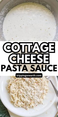 10-Minute Creamy Cottage Cheese Pasta Sauce - Tripping On Earth Pasta Recipes With Cottage Cheese, Cottage Cheese Topping Ideas, Sour Cream Pasta Sauce, Whipped Cottage Cheese Recipes, Cottage Cheese Pasta Sauce, Cottage Cheese Sauce, Sour Cream Pasta, Cheese Pasta Sauce, Cottage Cheese Pasta