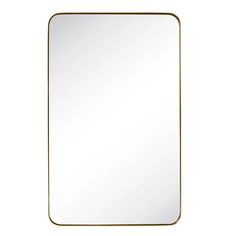 a square mirror with gold frame