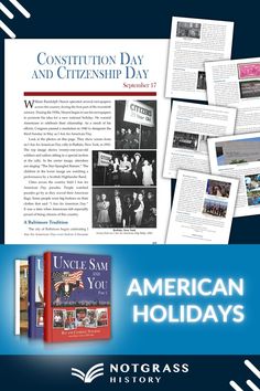 an american holidays brochure with photos and information