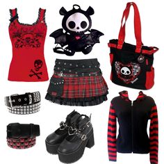 Rainbow Alt Outfits, Cute Scene Outfits, Scenecore Aesthetic Outfit, Scene Outfit Ideas, Emo Fashion 2000s, Scenecore Outfit, Mallgoth Outfits, 2000s Alt Fashion, Mall Goth Outfits