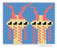 a cross stitch pattern that has been made to look like an elephant's head