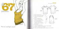 an open book showing the instructions to make a top and skirt for women with short sleeves