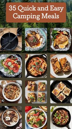 the cover of 35 quick and easy camping meals