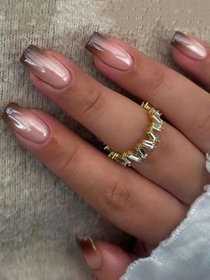 Glazed Nails, Nails Brown, October Nails, Cute Christmas Nails, Girls Fall, Nails For Women, Winter Nail, Beach Nails