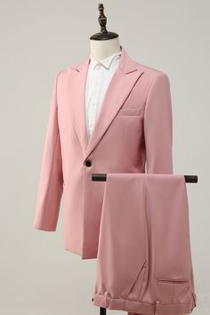 Fabric: Polyester Care: Dry clean only Package Contents: 1*Jacket + 1*Pants Occasion: Suitable for prom, homecoming, weddings, party, graduation ceremony, stage performance, dating, meeting, banquet, nightclub, festival and Christmas etc Pink Prom Suit, Pink Suits, Pink Tuxedo, Gentlemen Style, Prom For Guys, Prom Suits For Men, Casa Halloween, Prince Louis, Prom 2024