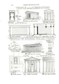 an architectural drawing shows the different types of architecture