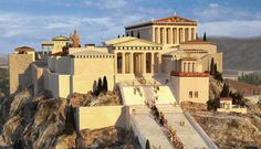 an artist's rendering of the acrobatic temple on top of a mountain