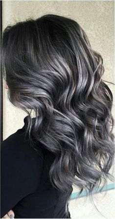 Silver Gray Hair Color, Silver Gray Hair, Grey Hair Color Silver, Dark Grey Hair, Gray Balayage, Gray Hair Color, Granny Hair, Gorgeous Gray Hair, Silver Hair Color