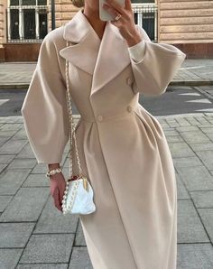 #ad Great shopping ideas for Women Blend Coat Lapel Double-Breasted Office Lady Long Jackets Female Coats, Women's Coats Jackets Long Outerwear, Mode Mantel, Long Jackets For Women, Long Coat Jacket, Coat Women Fashion, Beige Coat, Langer Mantel, Stylish Coat, Maxi Coat