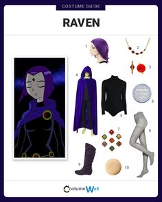 costume guide for raven from the animated movie