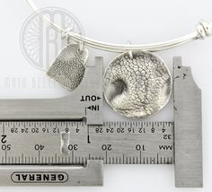 TWO Dog Nose Print Charms in Pure Silver, ONE sterling silver bangle bracelet - Maya Belle Jewelry Adjustable Silver Customizable Bangle, Customizable Silver Bangle, Bangle Cat, Silver Jewelry With Paw Print, Sterling Silver Paw Print Jewelry Gift, Adjustable Sterling Silver Jewelry With Paw Print, Adjustable Silver Jewelry With Paw Print, Dog Nose Print, Adjustable Sterling Silver Paw Print Jewelry