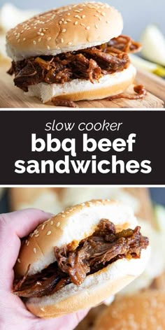 slow cooker bbq beef sandwiches are the best way to cook them