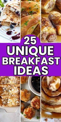 25 unique breakfast ideas with text overlay