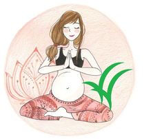 a pregnant woman sitting in a lotus pose