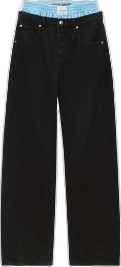 Chic Black Wide Leg Pants For Streetwear, Black Wide-leg Jeans For Streetwear, Black Wide Leg Flare Jeans For Work, Black Denim Wide-leg Pants, Black Wide Leg Cotton Flare Jeans, Black Wide-leg Denim Bottoms, Black Cotton Wide Leg Flare Jeans, Black Wide Leg Flare Jeans With Belt Loops, Black Wide-leg Flare Jeans With Belt Loops