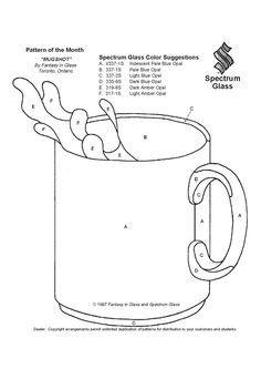 the diagram shows how to make a mug with spoons